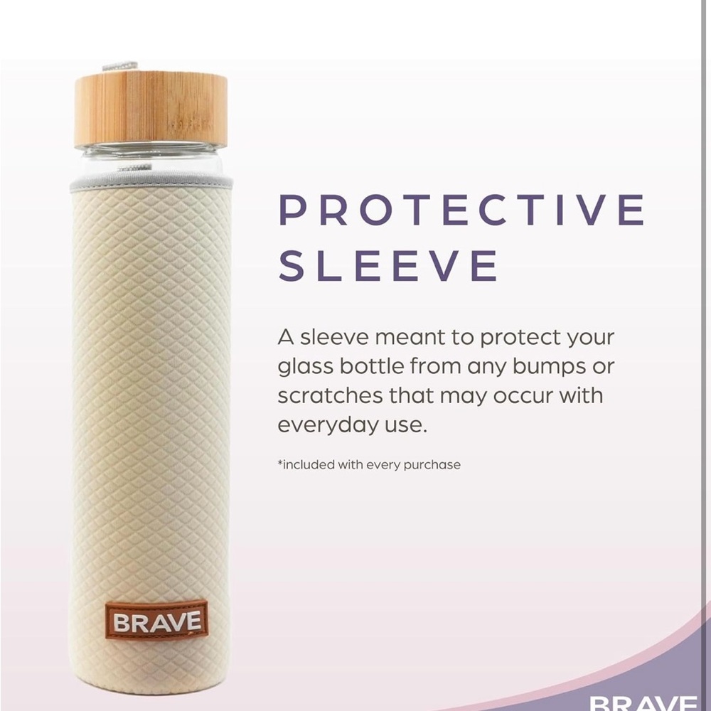 Rose Quartz & Amethyst Infused Water Bottle with Protective Sleeve NWT - Picture 7 of 12